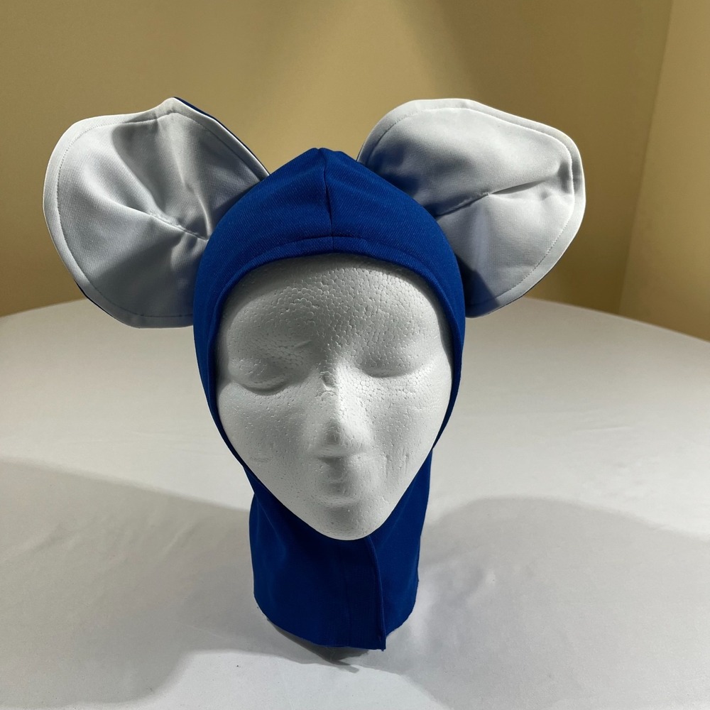 Blue Mouse Costume Hat Kids Headpiece Large Ears Animal Dress Up Play Halloween
